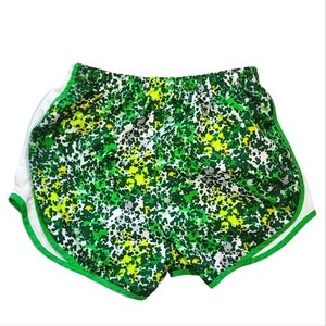 Nike Dri-fit Lined Active Shorts Green Speckled Size Small